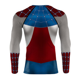 Cool Marvel Captain Spider graphic tee shirt for men's crewneck