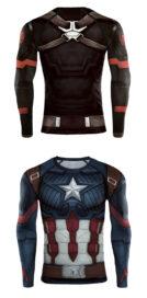 long sleeve captain america graphic tee shirt crewneck