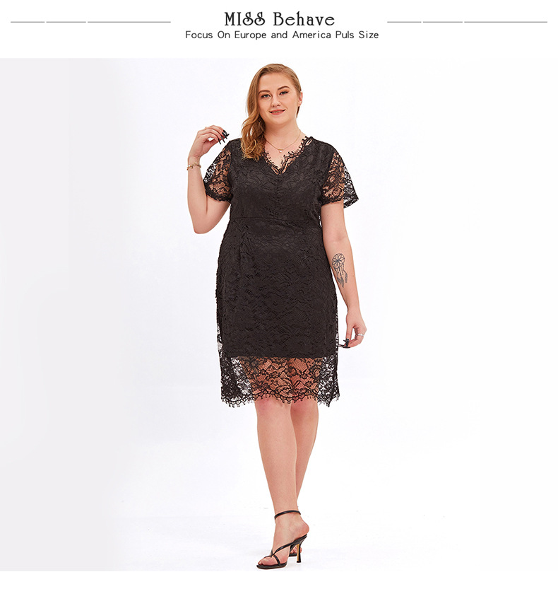 Overweight Lady Plus Size Elegant Party Dress - PKAWAY