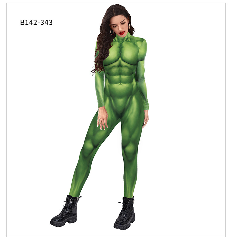 Marvel Superhero The Incredible Hulk cosplay jumpsuit  - model show