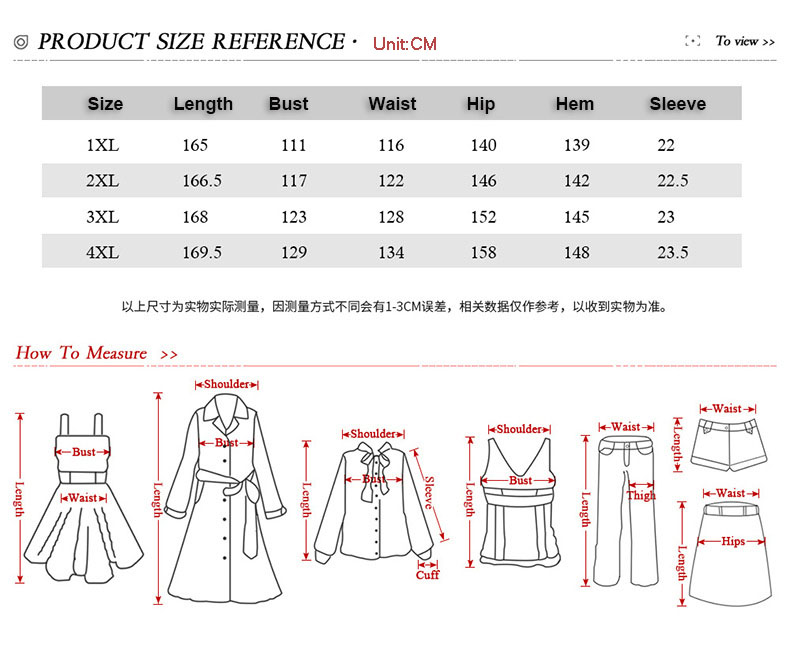 chubby lady dress size chart for reference