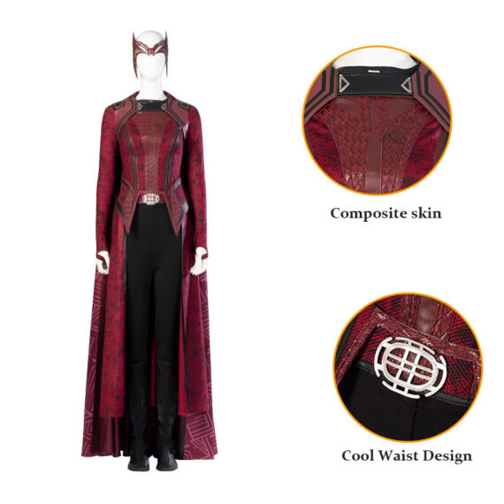 Women Wanda Maximoff Scarlet Witch Cosplay Costume Red Cool Design