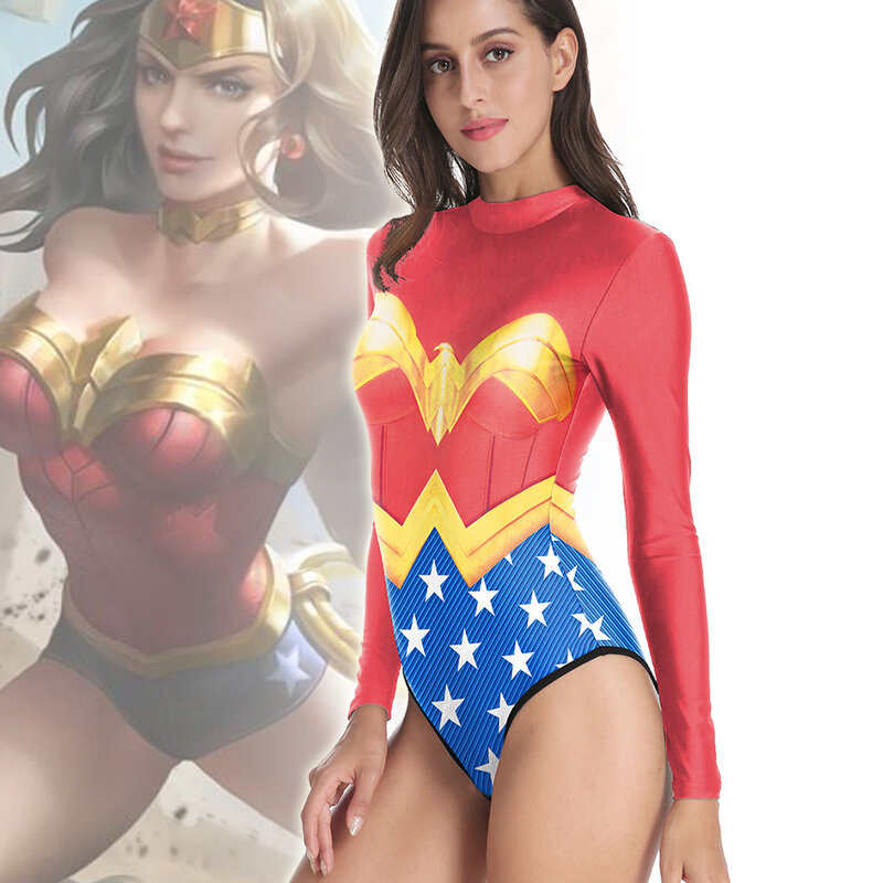 Superhero Wonder Women One-piece Swimsuit For Girls - PKAWAY