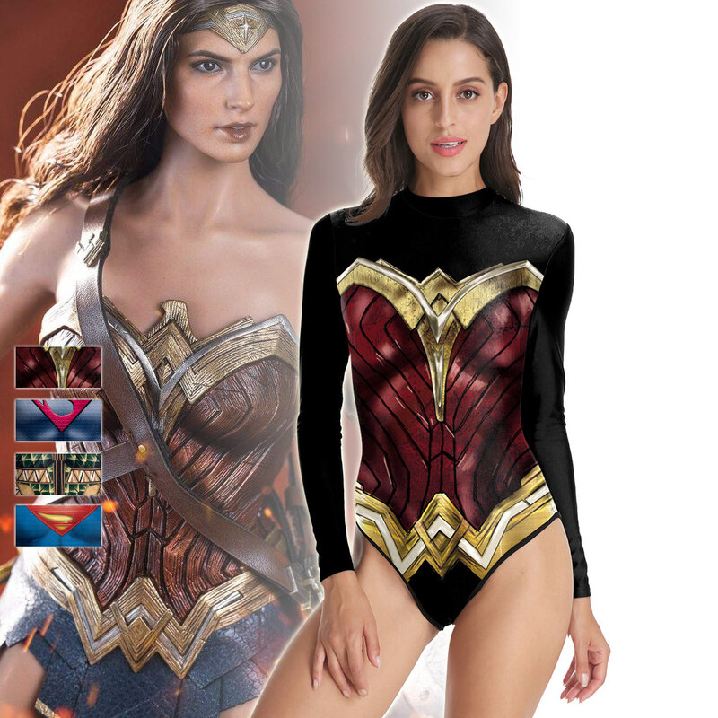 Wonder Woman Super Hero Erotic Halloween Cosplay Lingerie Bodysuit Party  Beach Outfit -  Sweden