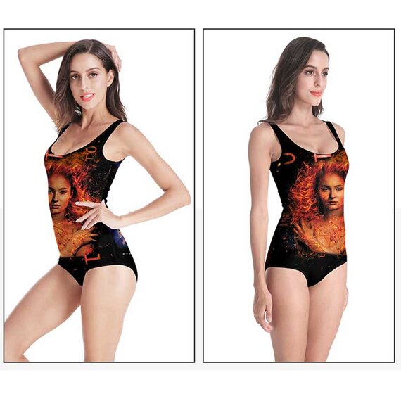 X-Men Dark Phoenix 3d print beachwear for ladies