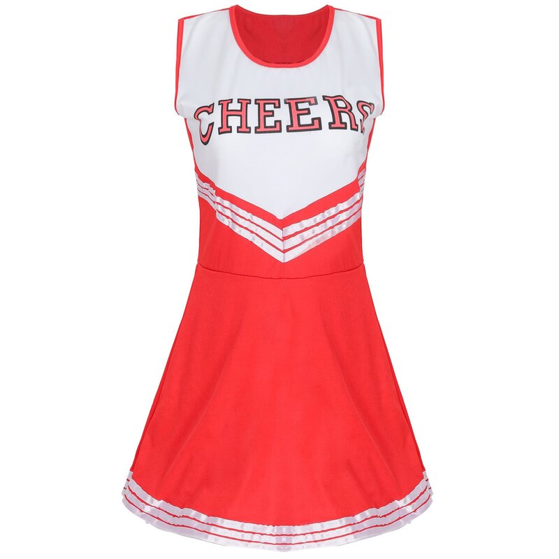 Girls Cheerleader Costume Cheerleading Dress for Halloween Party
