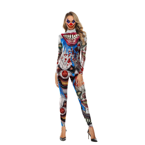 Buy clown jumpsuit for halloween cosplay