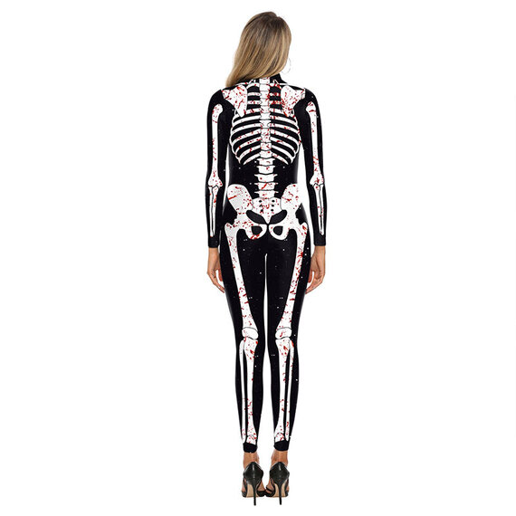 Skeleton Halloween Costume Jumpsuit for Unisex