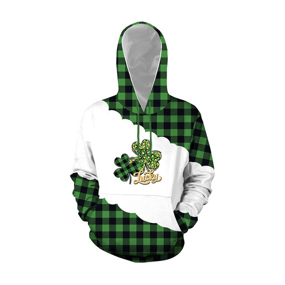 Irish Shamrock 3D Print pullover hoodie