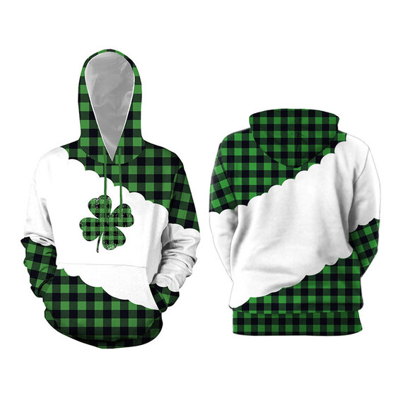 Shamrock Clover Irish Lucky St Patricks Day Ireland Hoodie