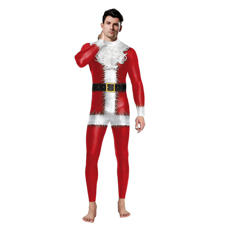 Santa Claus Christmas 3D Graphic Jumpsuit Male - PKAWAY