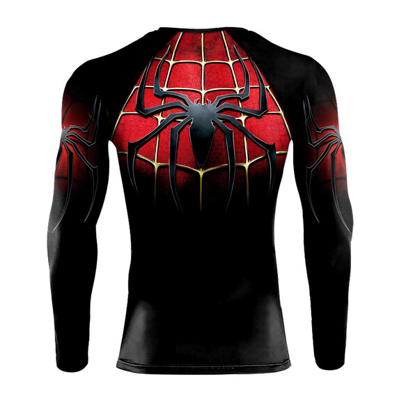 Marvel superhero Spider-Man Black Red Costume T-Shirt