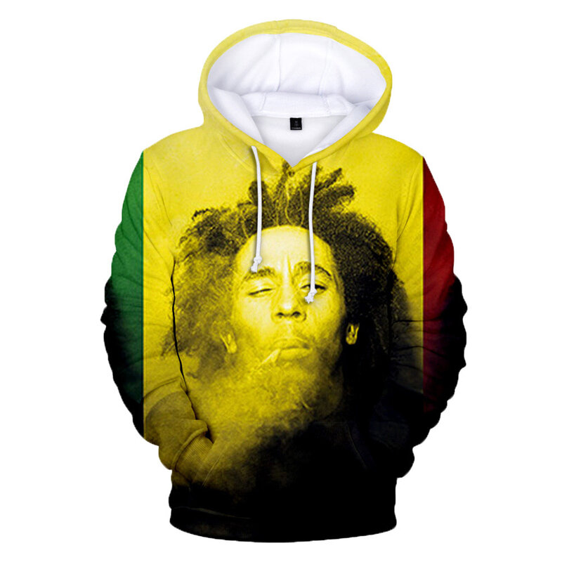 Raggie Bob Marley 3D Print Hoodie For Unisex - PKAWAY