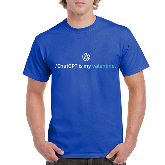 short sleeve roundneck Unique OpenAI Logo ChatGPT Is My Valentine Graphic tee for teens