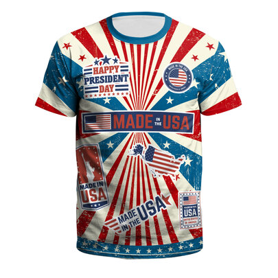 American Flag Shirt for Young Men 4th of July Graphic Tee - PKAWAY