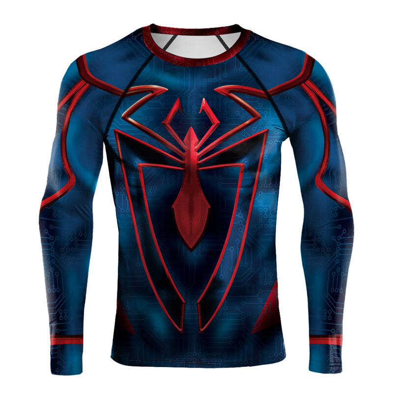 Marvel Spiderman Superhero Compression Tops For Running - PKAWAY