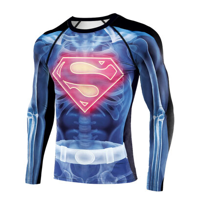 superman ribs cage 3d graphic tee shirt