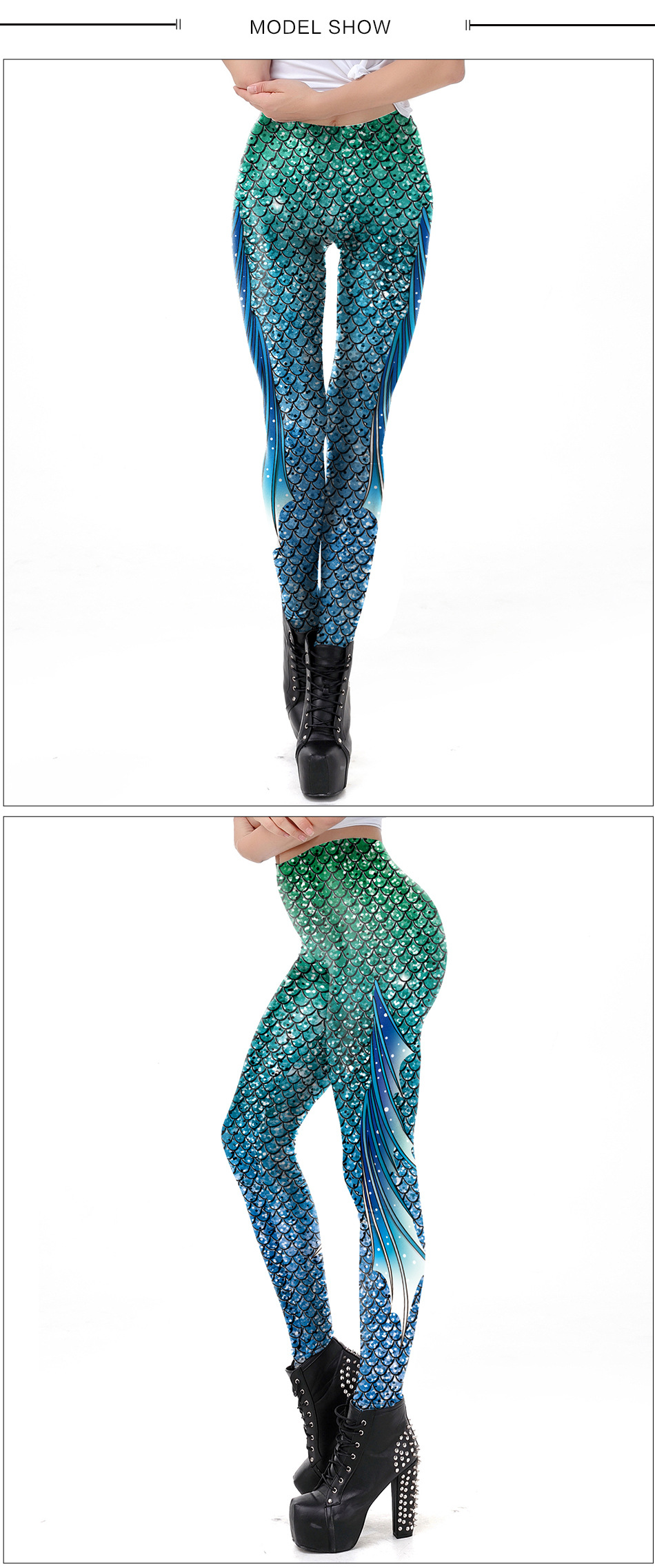 female Mermaid Legging - model show