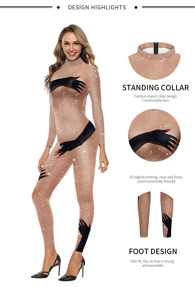 female stage performance costume jumpsuit - product design detail