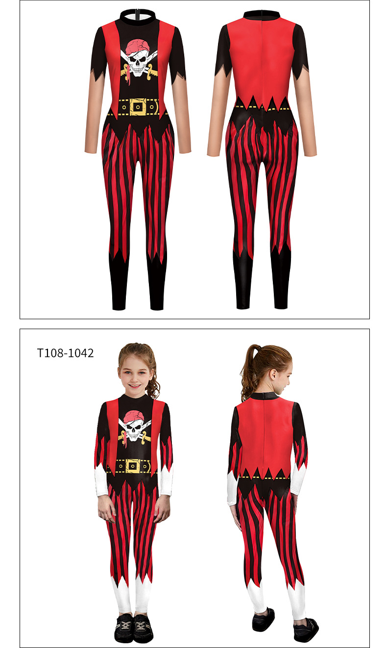 kids pirate jumpsuit for halloween - model show