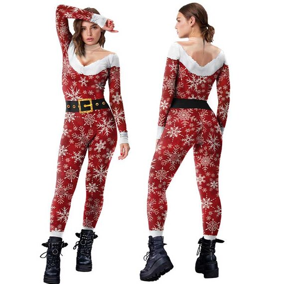 sexy Snowflakes jumpsuit for girls