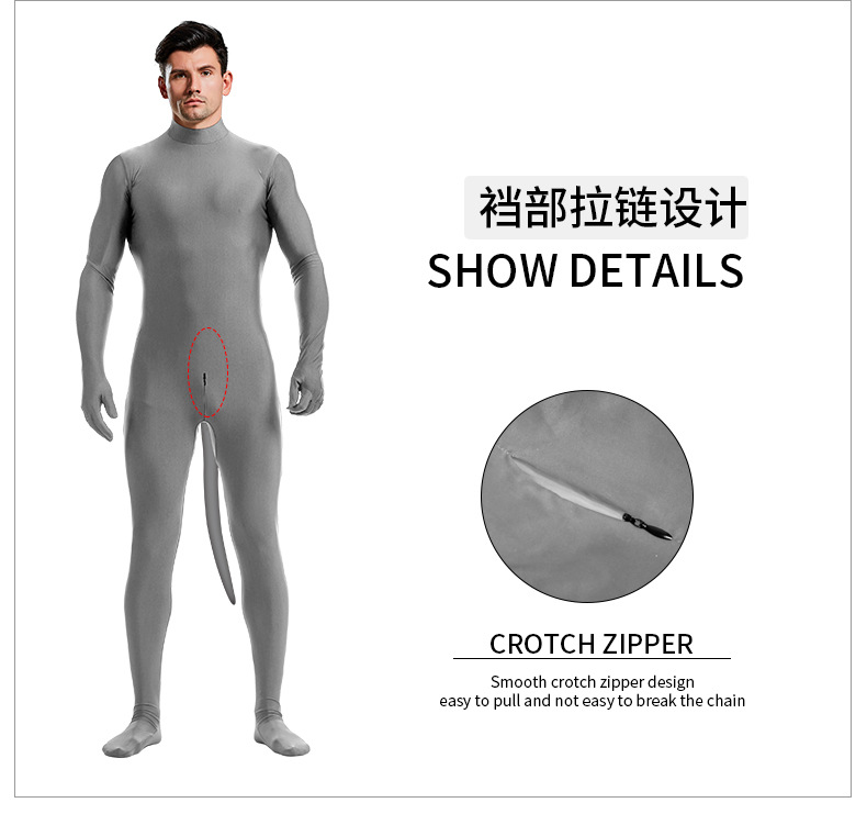 crotch zipper design - halloween jumpsuit
