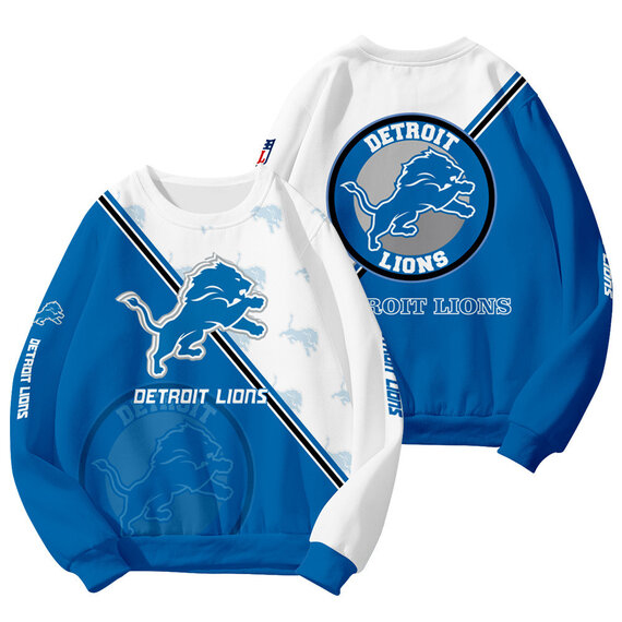 Cool Detroit Lions 3D Graphic Long Sleeve Shirt