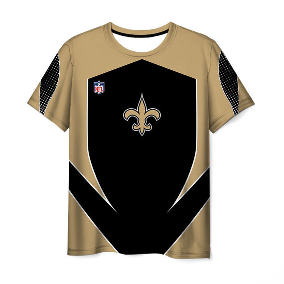 Crewneck New Orleans Saints 3D Graphic Short Sleeve Sport Shirt
