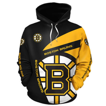 Cool Boston_Bruins 3D Graphic Hoodie hooded with drawstring