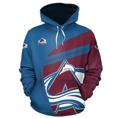 Cool Colorado_Avalanche 3D Graphic Hoodie hooded with drawstring