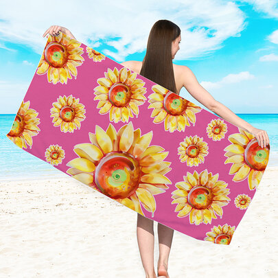 Microfiber travel beach towel repel sand, keeping your bag, car, and home clean. Just shake it, and sand slides right off.