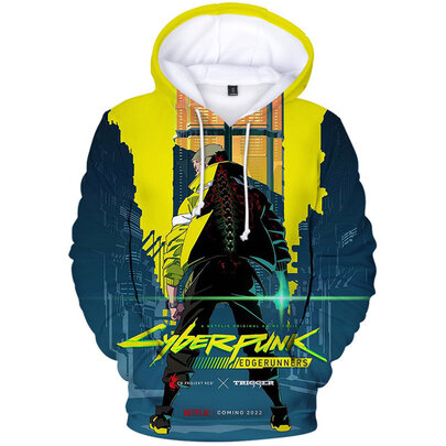 drawstring pullover hoodie for game fans - Cyberpunk 2077 Edge Runners