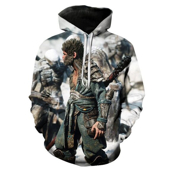 Black Myth Wukong - Print Classic Legends on Hoodies