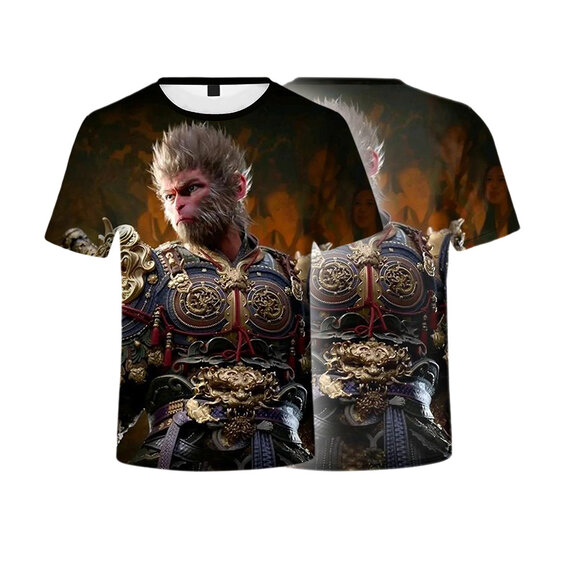 OFFICIAL Black Myth Wukong Merchandise print tee short sleeve