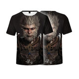 Black Myth Wukong Oversized T-Shirt 2024 Casual Short Sleeve Crewneck