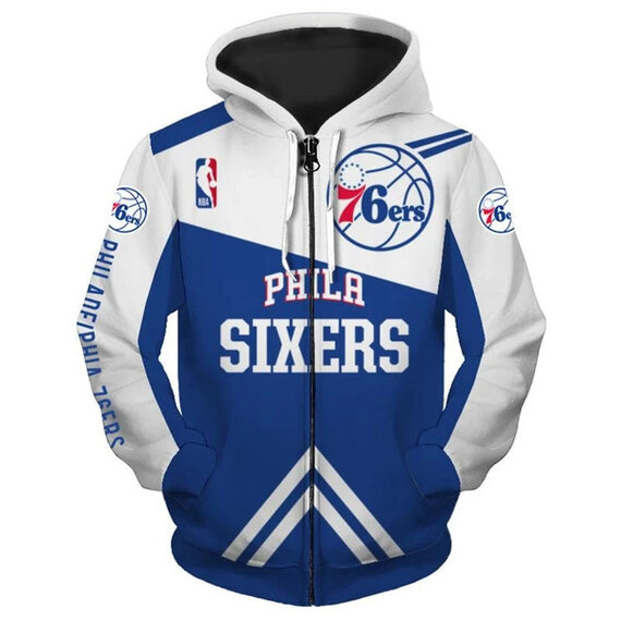 Philadelphia 76ers Logo Hoodie long sleeve 3d print jerseys