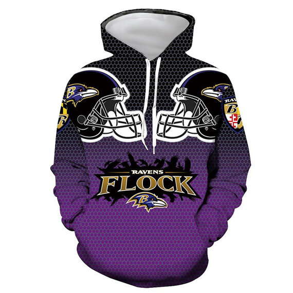 Fashion NFL pullover hoodie Baltimore Ravens Jersey long sleeve