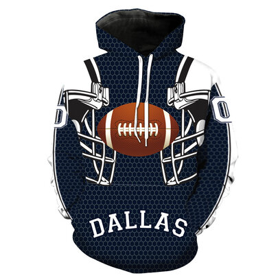 NFL Dallas Jersey Pullover Hoodie Drawstring