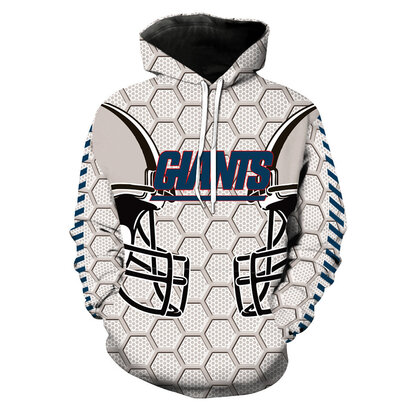 Long Sleeve NFL Jersey Hoodie New York Giants 3D print Hooded Sweatshirt