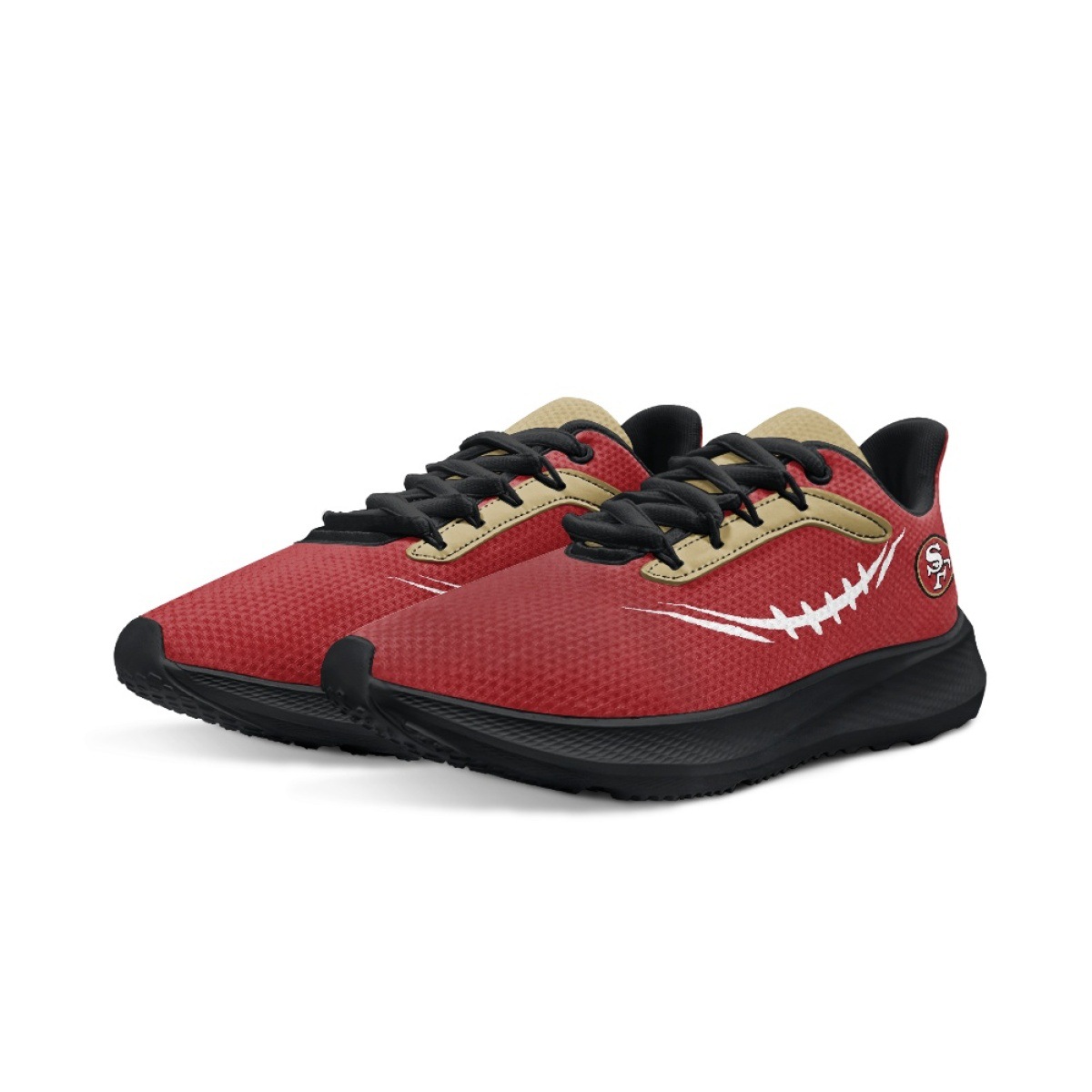 NFL San Francisco 49ers dark red sneakers