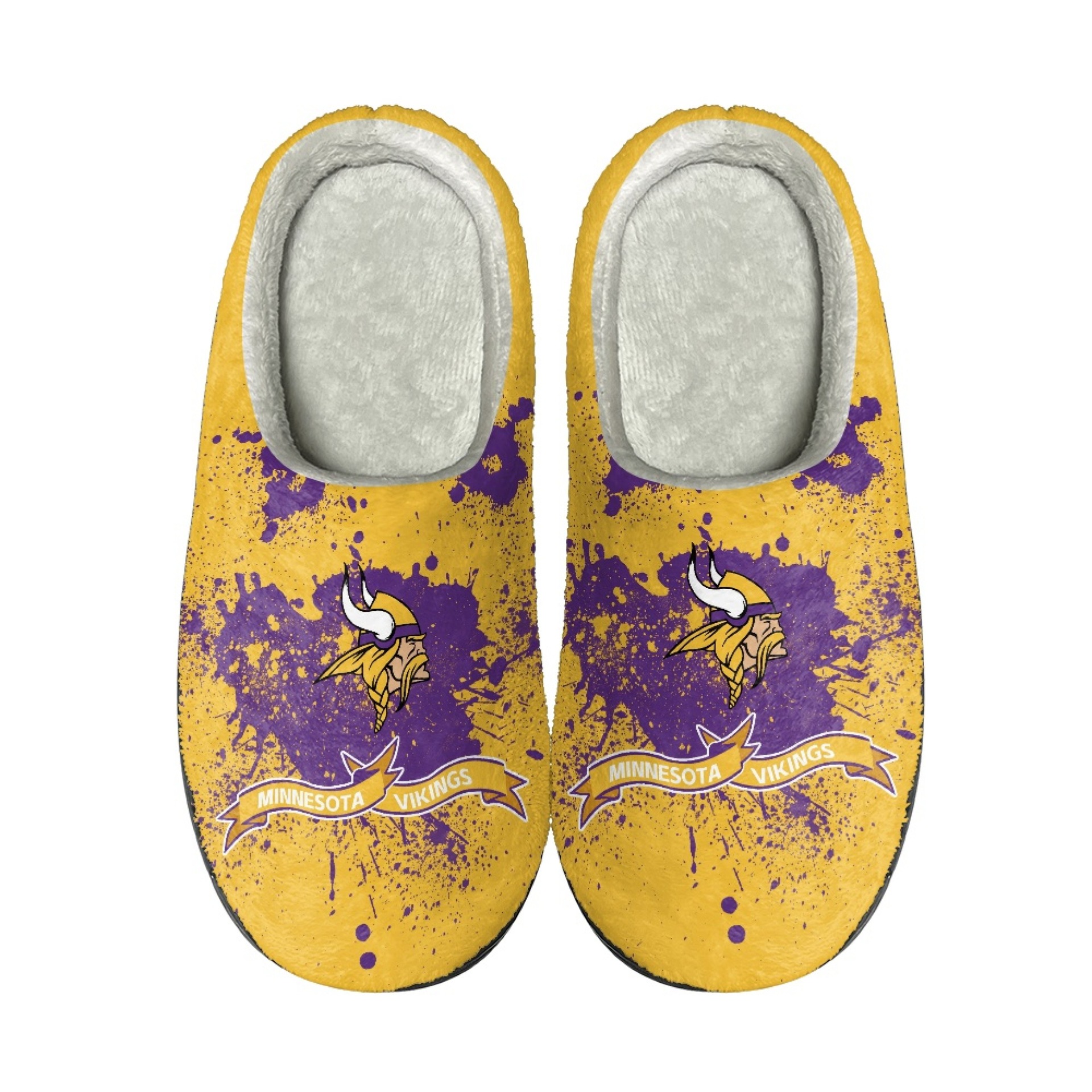 National Football League Team Logo Minnesota Vikings Slip On Slipper for mens