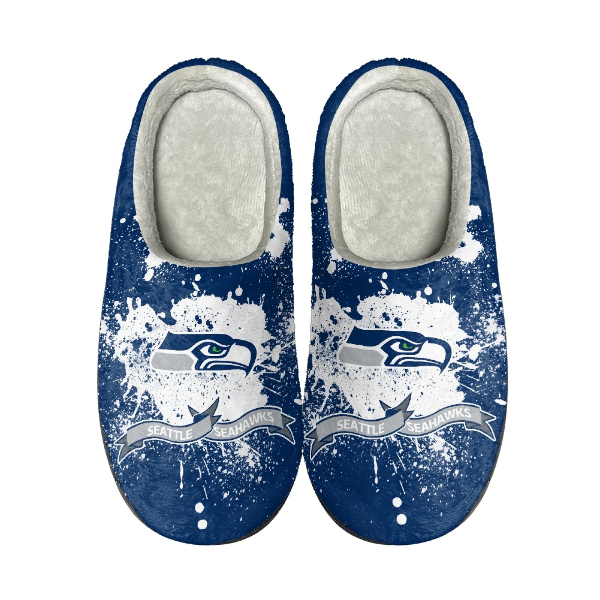 National Football League Team Logo Seattle Seahawks Slip On Slipper for mens