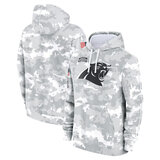 NFL Official licensed merchandise Carolina Panthers drawstring pullover Hoodie Camo Grey