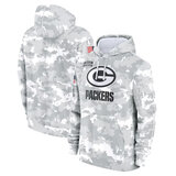 NFL Official licensed merchandise Green Bay Packers drawstring pullover Hoodie Camo Grey