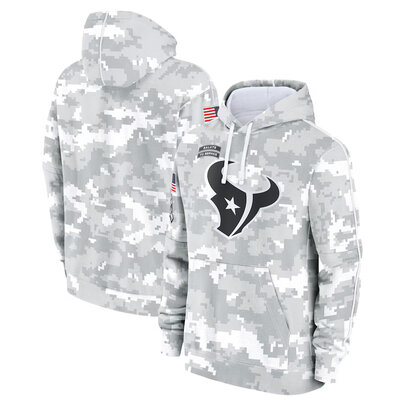 NFL Official licensed merchandise Houston Texans drawstring pullover Hoodie Camo Grey