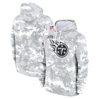 NFL Official licensed merchandise Tennessee Titans drawstring pullover Hoodie Camo Grey