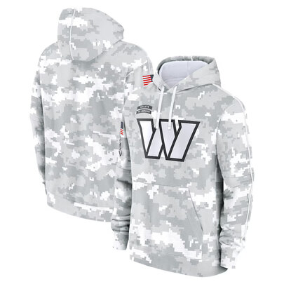 NFL Official licensed merchandise Washington Commanders drawstring pullover Hoodie Camo Grey