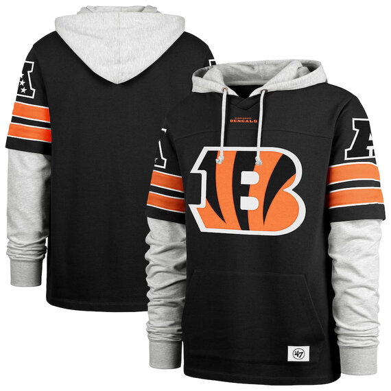 NFL Official licensed merchandise Cincinnati Bengals Jersey Long Sleeve Hooded Sweatshirt