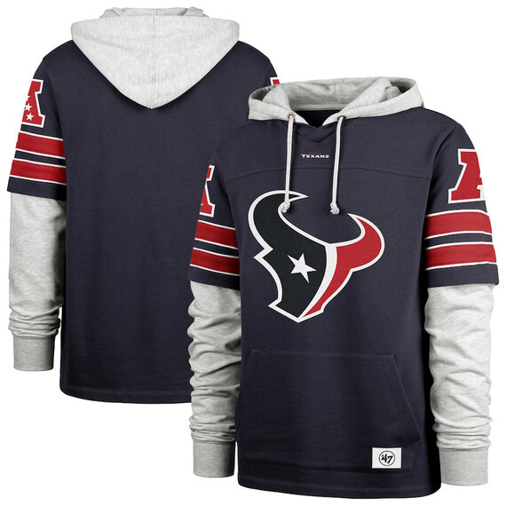 NFL Official licensed merchandise Houston Texans Jersey Long Sleeve Hooded Sweatshirt