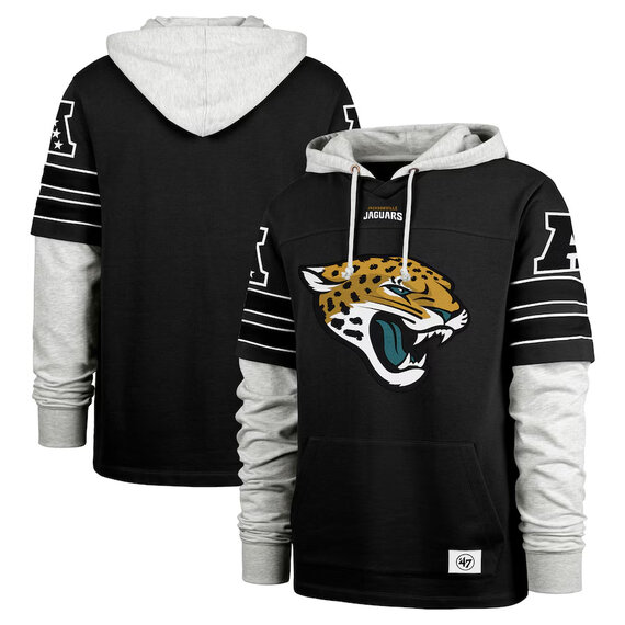 NFL Official licensed merchandise Jacksonville Jaguars Jersey Long Sleeve Hooded Sweatshirt